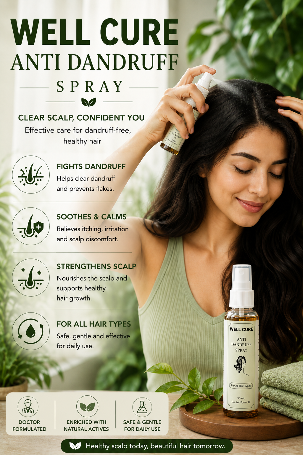 Well Cure Anti Dandruff Spray 50 ML