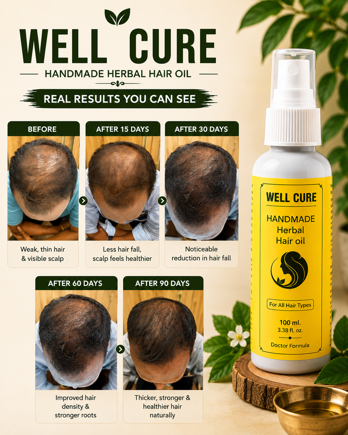 Well Cure Handmade Herbal Hair Oil