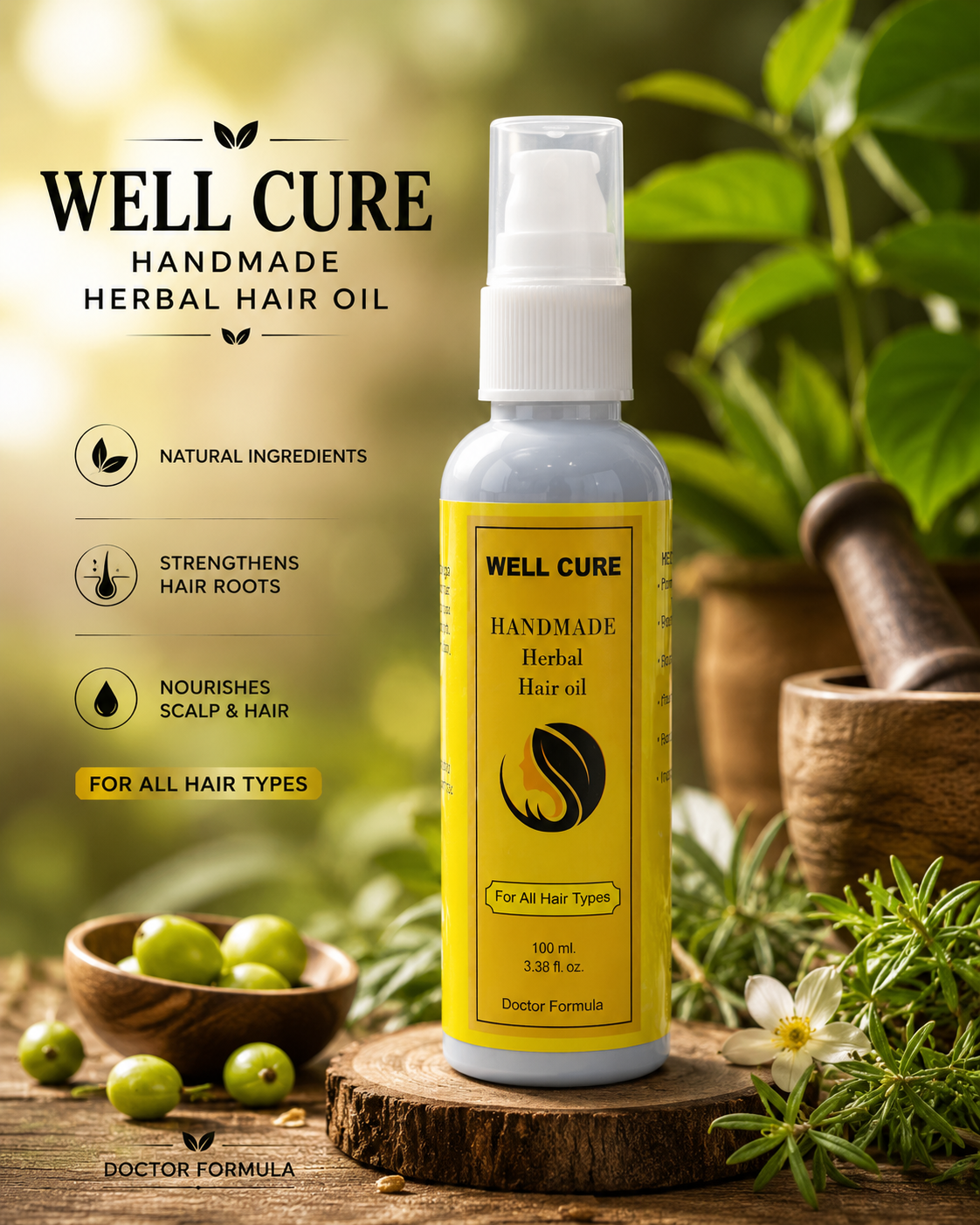 Well Cure Handmade Herbal Hair Oil