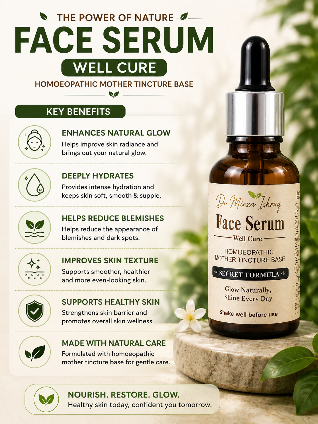 Well Cure Face Serum – Homoeopathic Mother Tincture Base