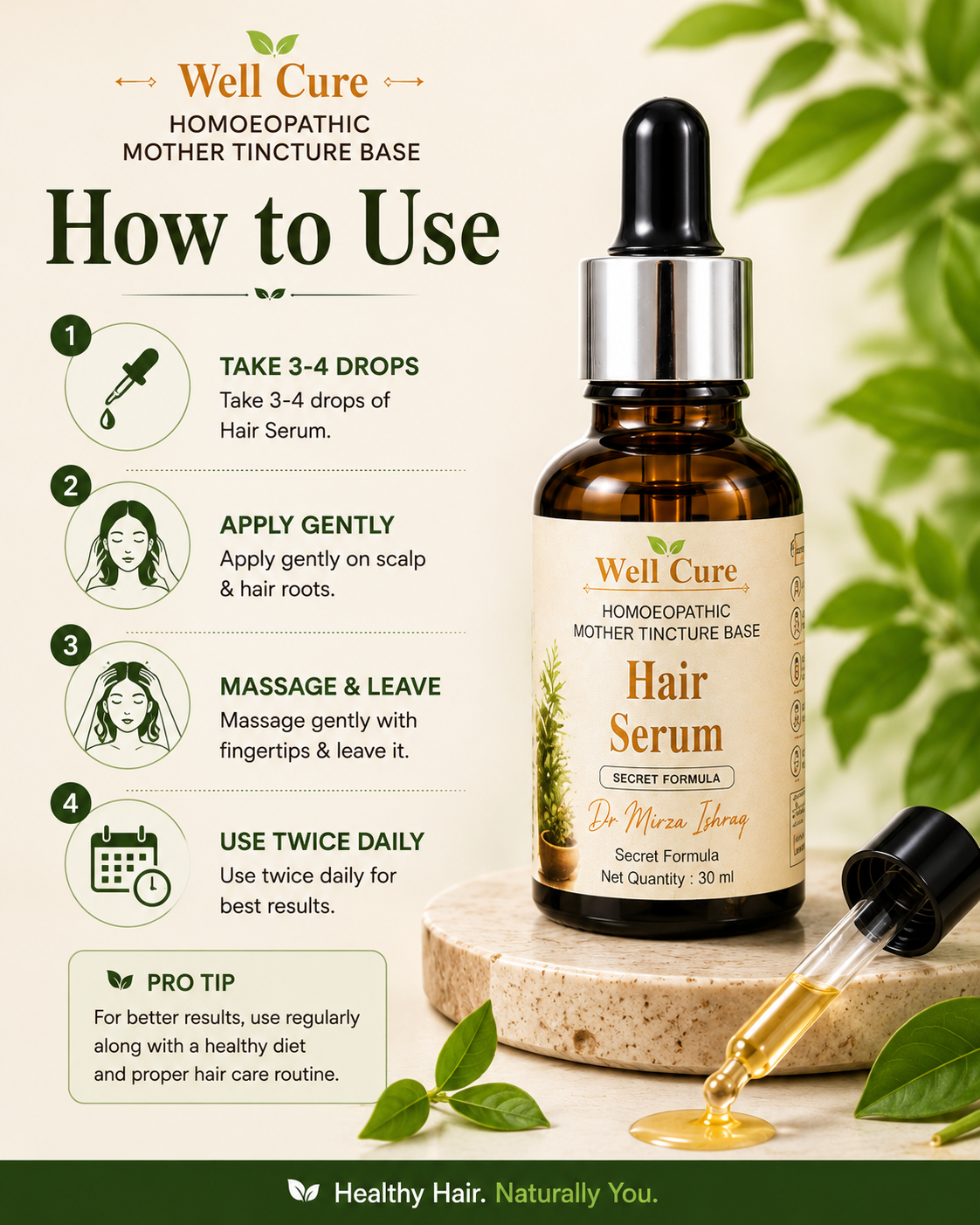 Well Cure Hair Serum – Homoeopathic Mother Tincture Base
