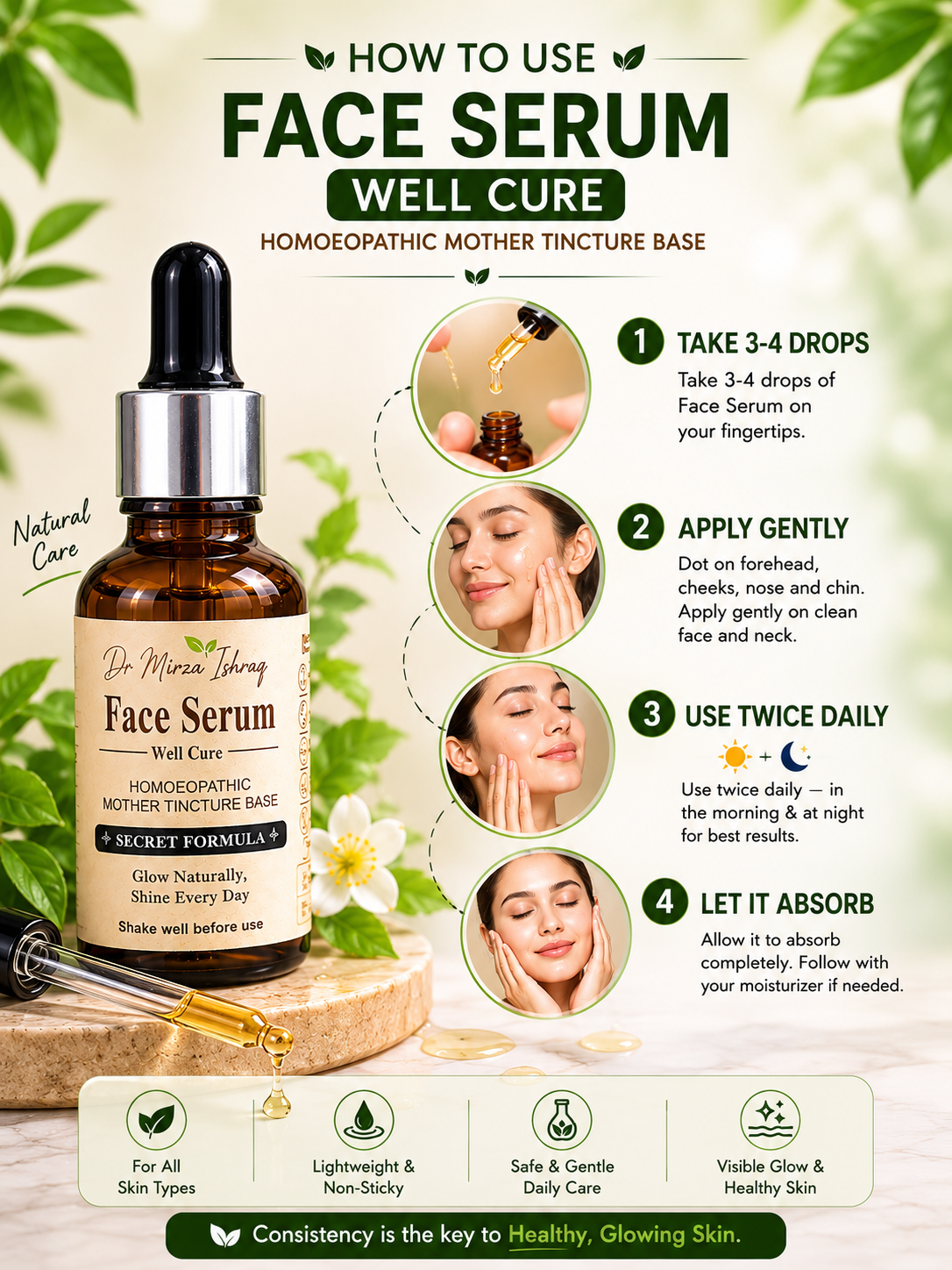 Well Cure Face Serum – Homoeopathic Mother Tincture Base