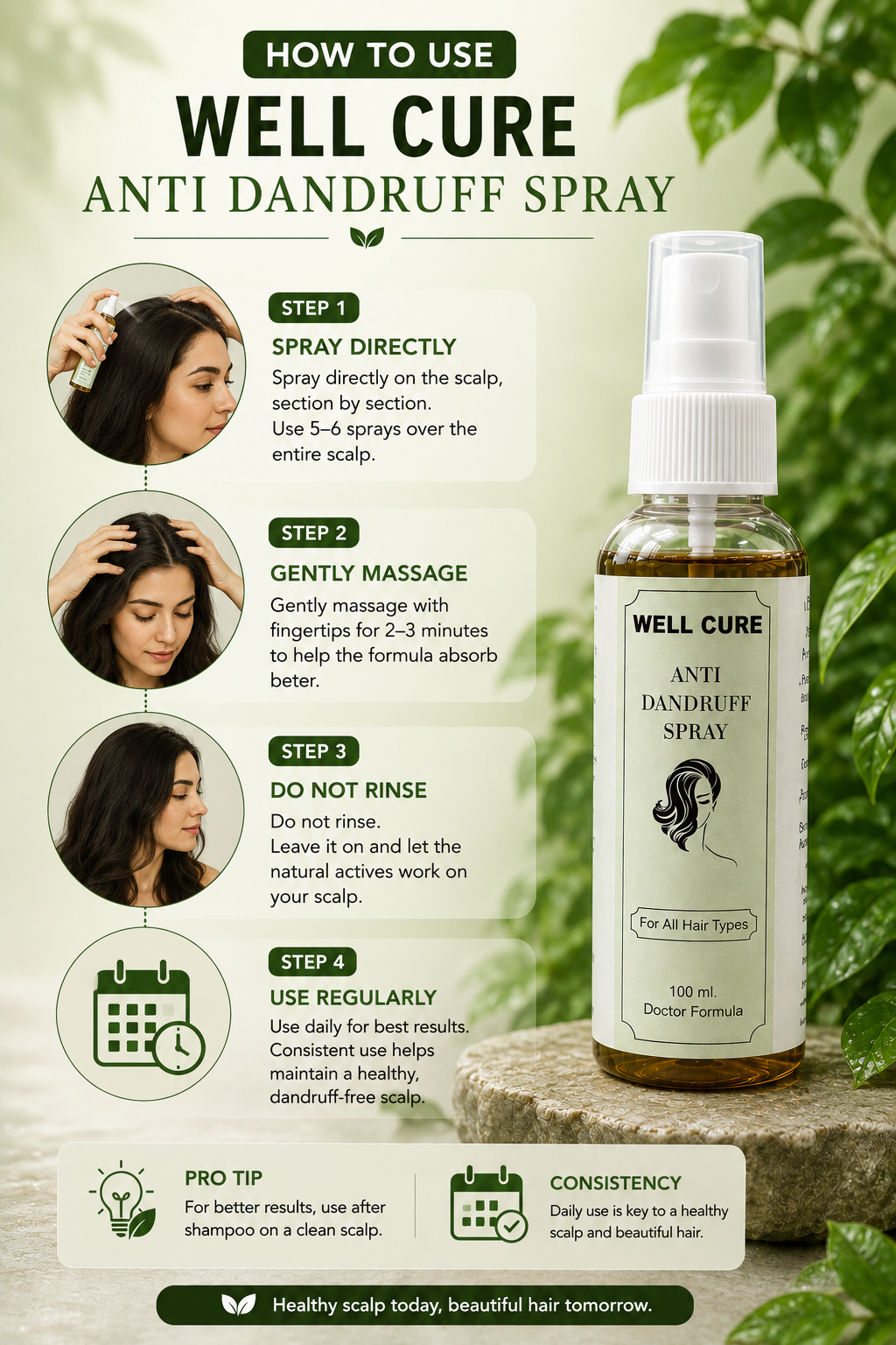 Well Cure Anti Dandruff Spray