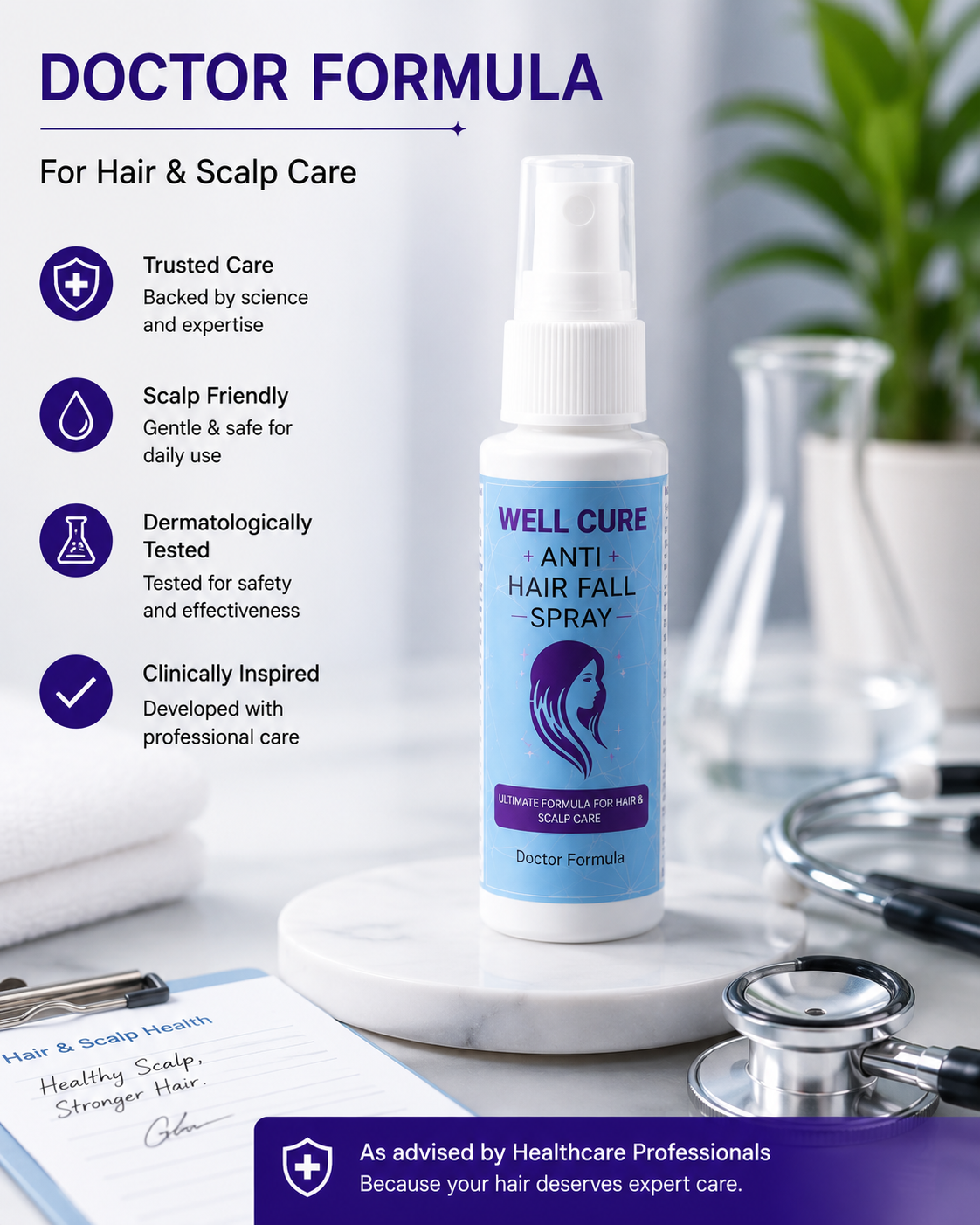 Well Cure Anti Hair Fall Spray
