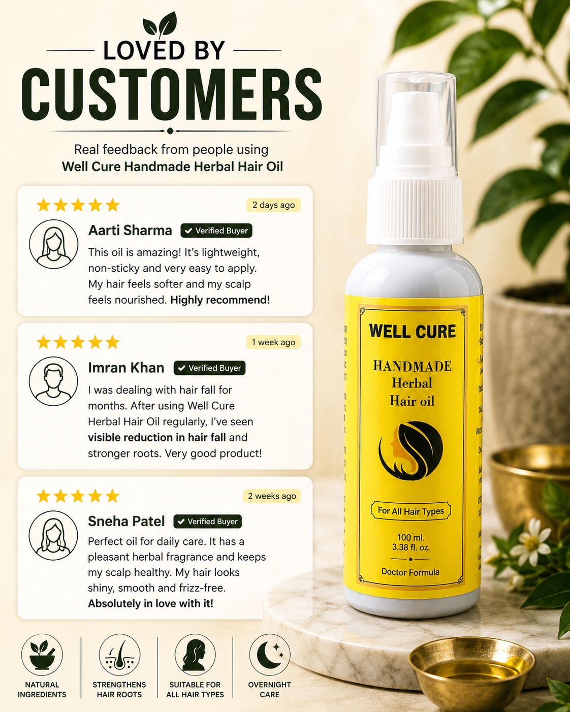 Well Cure Handmade Herbal Hair Oil